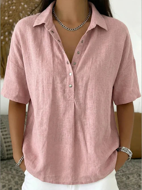 Pamela™ | Elegant Collared Blouse