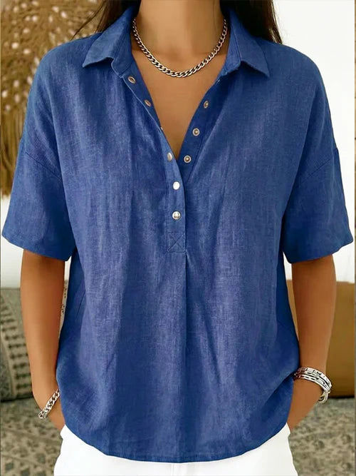 Pamela™ | Elegant Collared Blouse