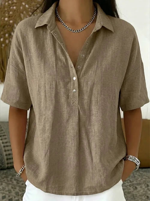 Pamela™ | Elegant Collared Blouse