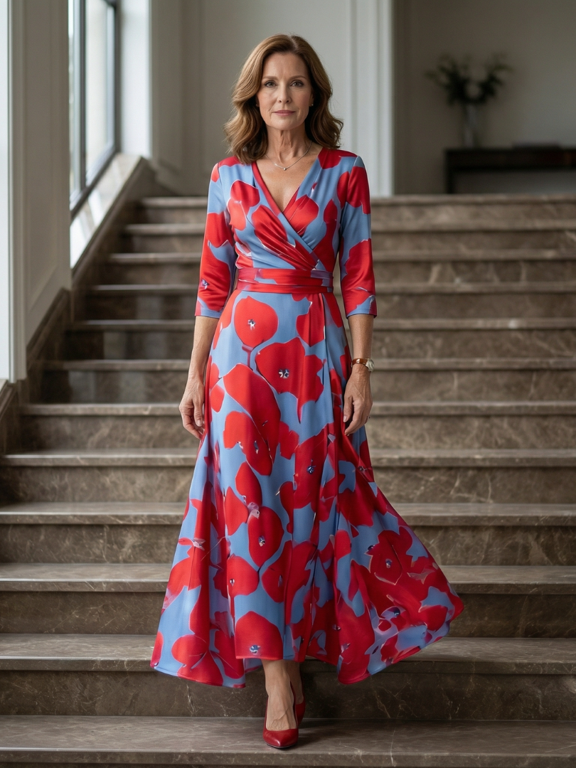 Cecilia™ | Floral Wrap Maxi Dress