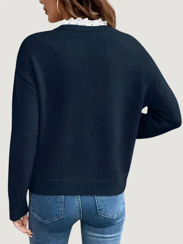 Abigail | Collared Knit Sweater