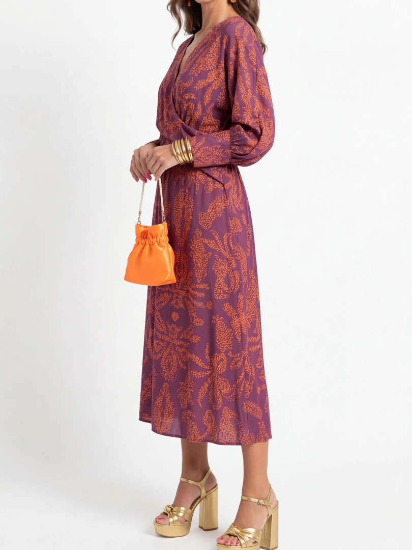 Isabella | Printed Midi Dress