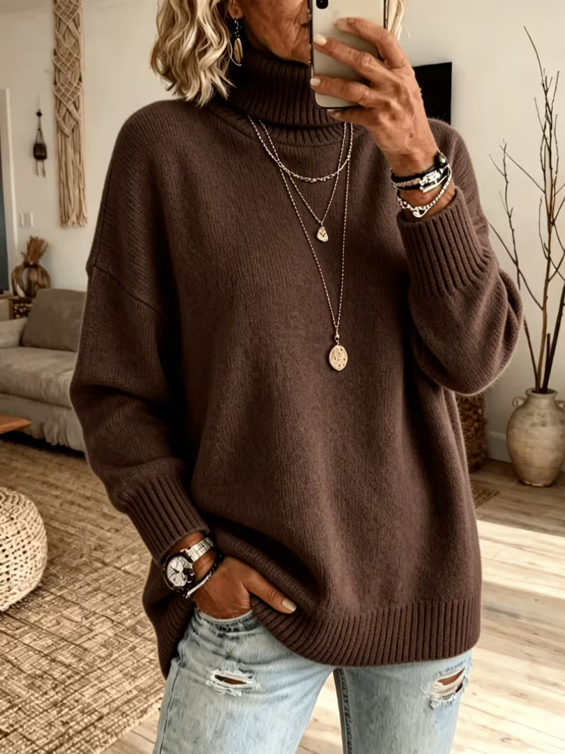 Stacey™ | Cozy Oversized Turtleneck Knit Sweater