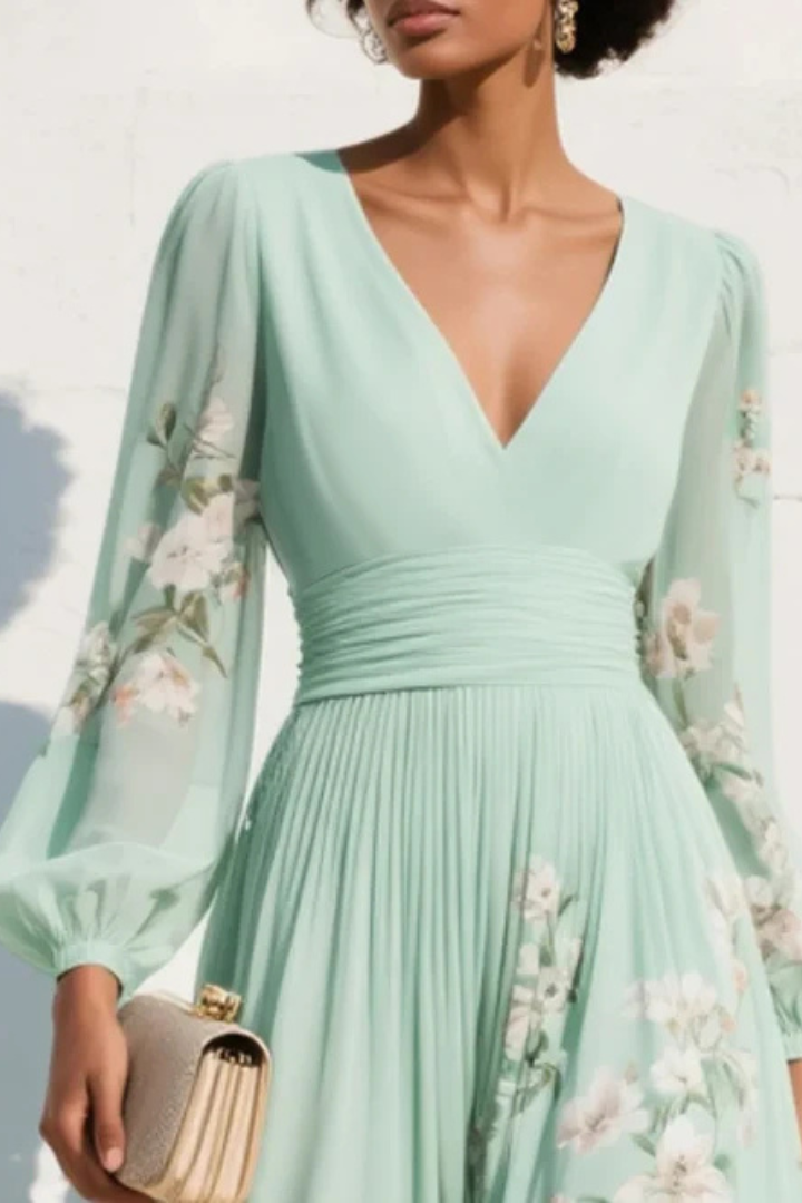 Carol™ | Elegant Floral Midi Dress