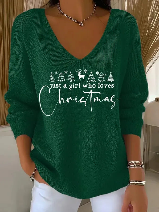 Monica | Elegant Christmas Knit Top