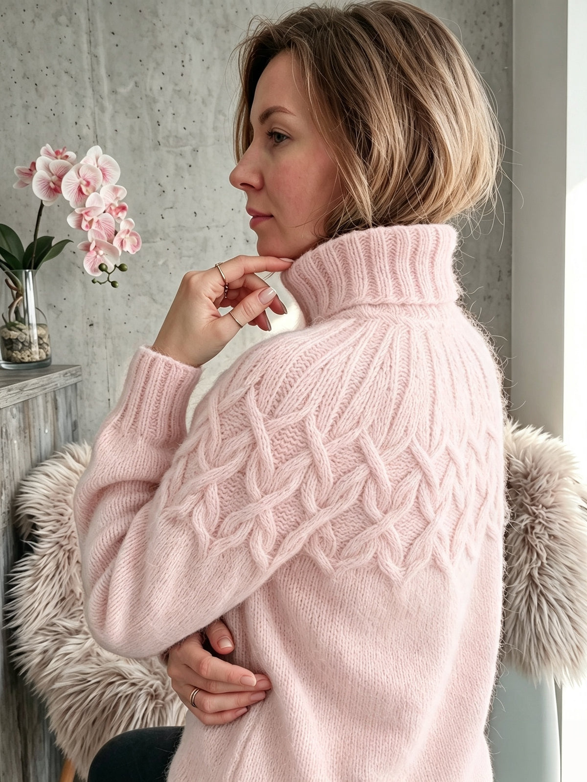 Evelyn™ | Cozy Cable Knit Turtleneck Sweater