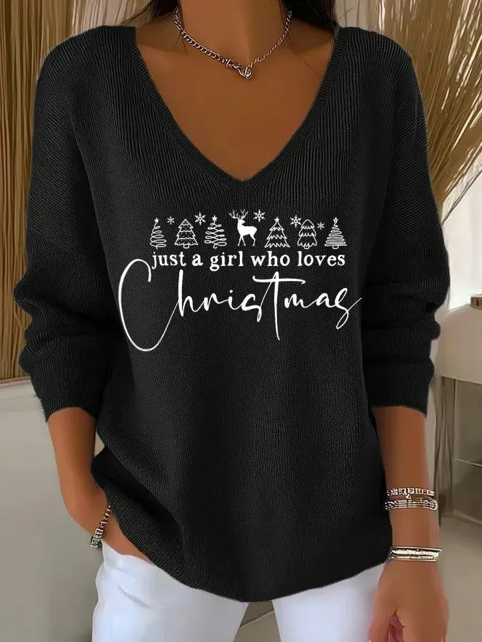Monica | Elegant Christmas Knit Top