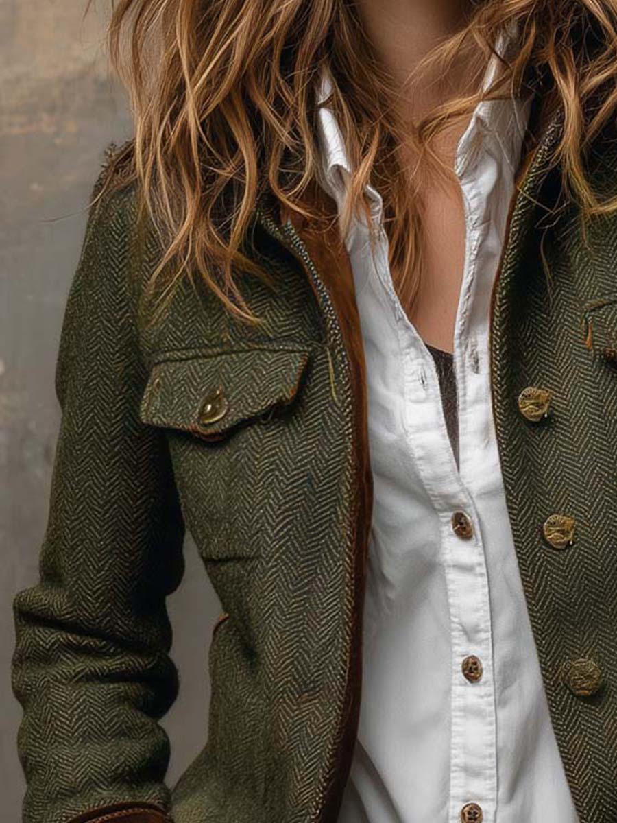 Honorine | Vintage Blazer with Contrasting Trim