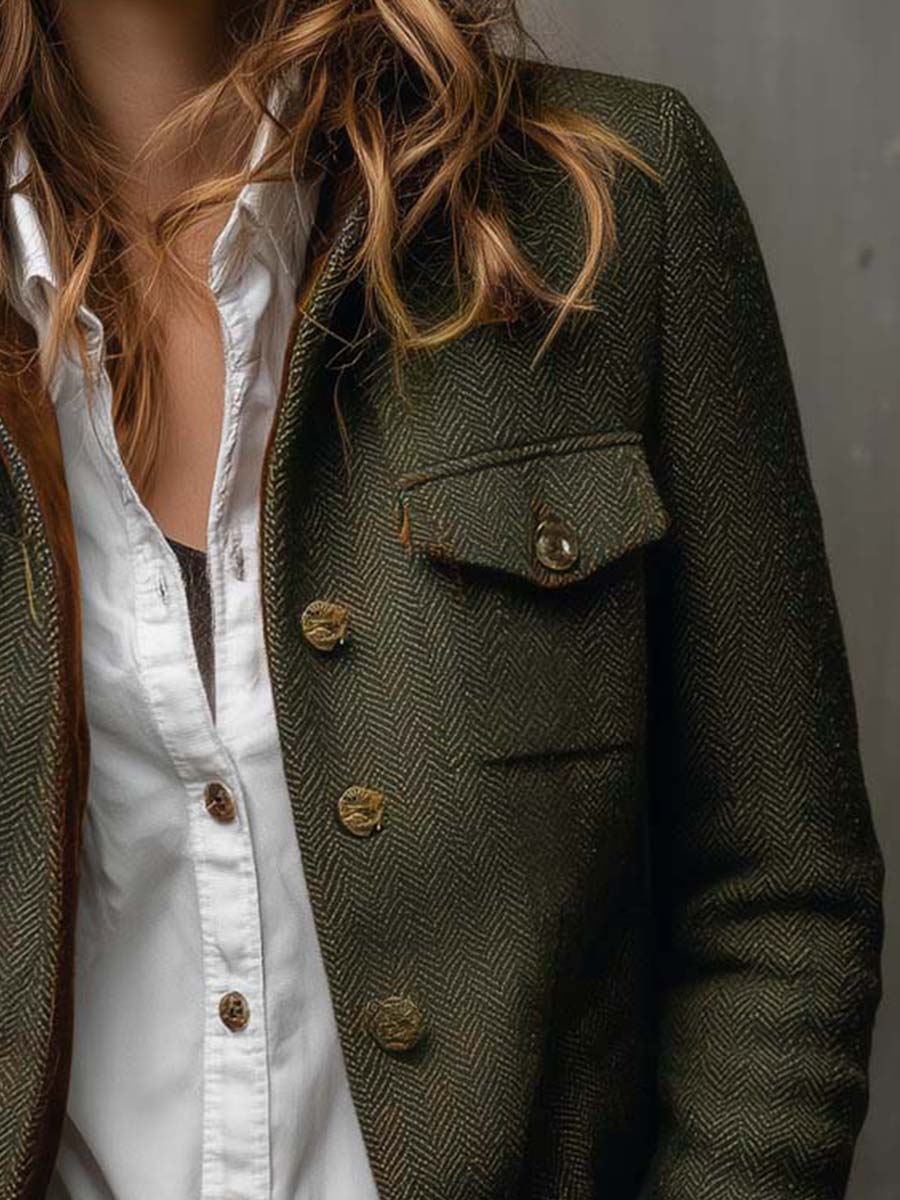 Honorine | Vintage Blazer with Contrasting Trim