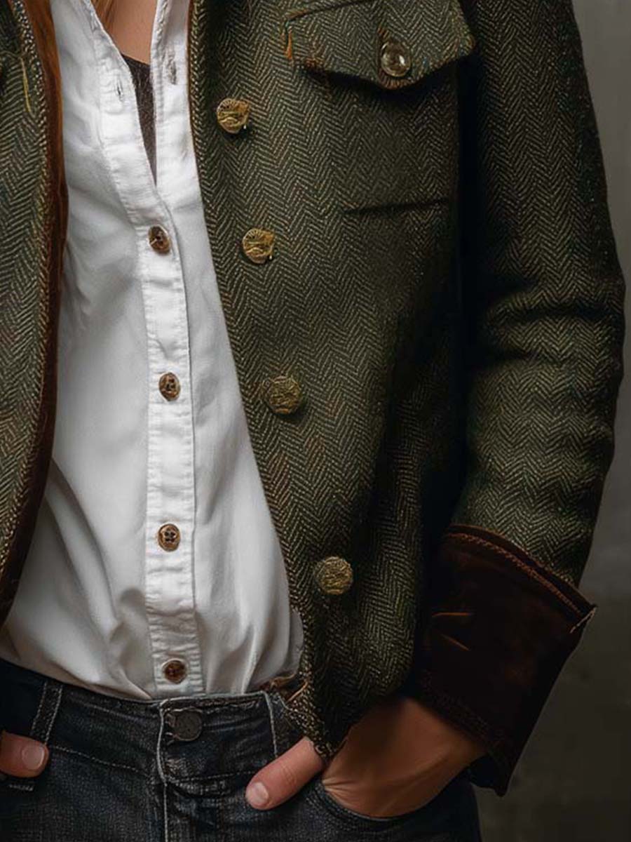 Honorine | Vintage Blazer with Contrasting Trim