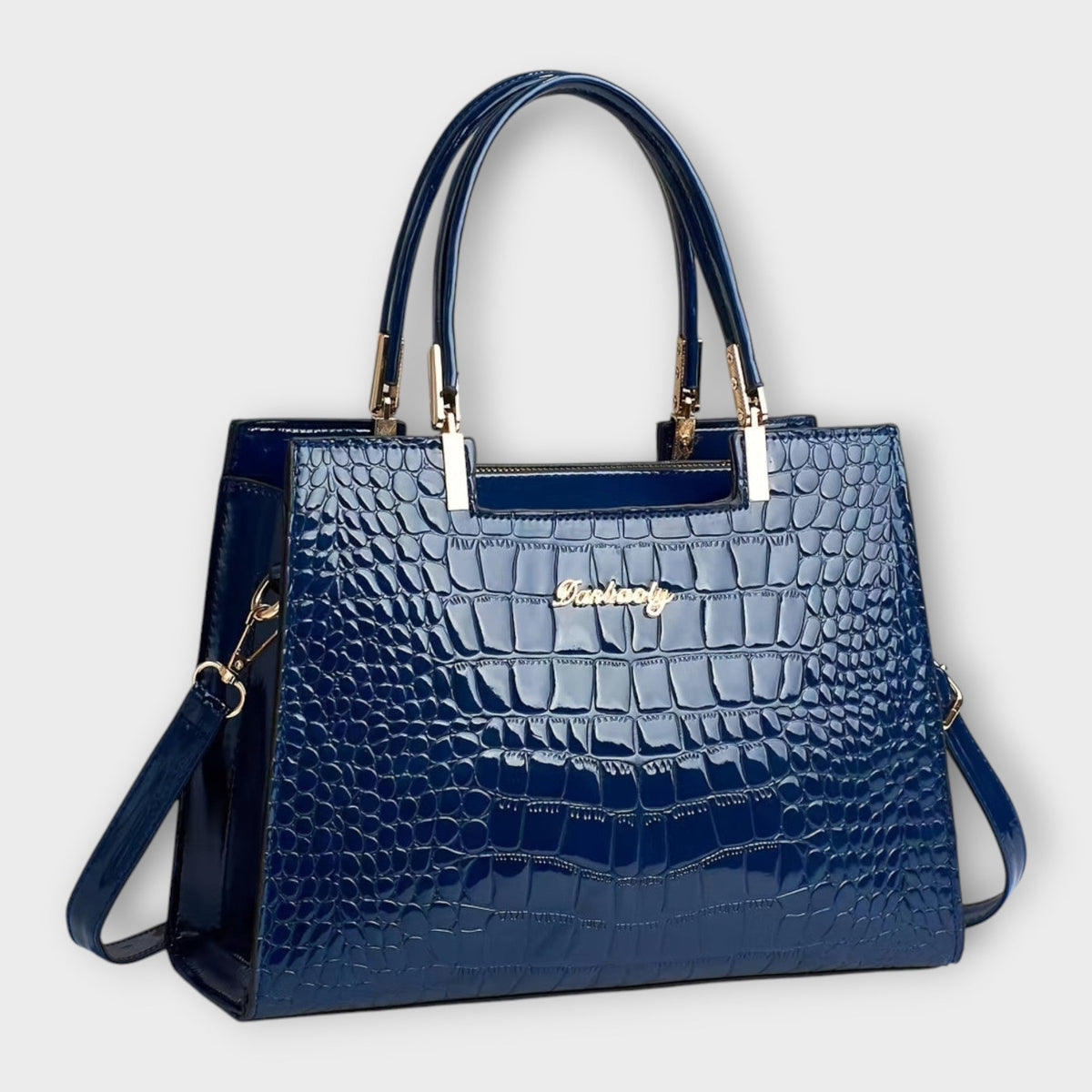 Maison Verdelle - Handbag with Glossy Crocodile Leather Pattern