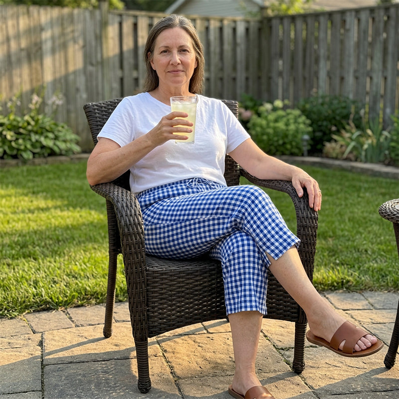 Jessy™ | Relaxed Summer Plaid Capri Pants
