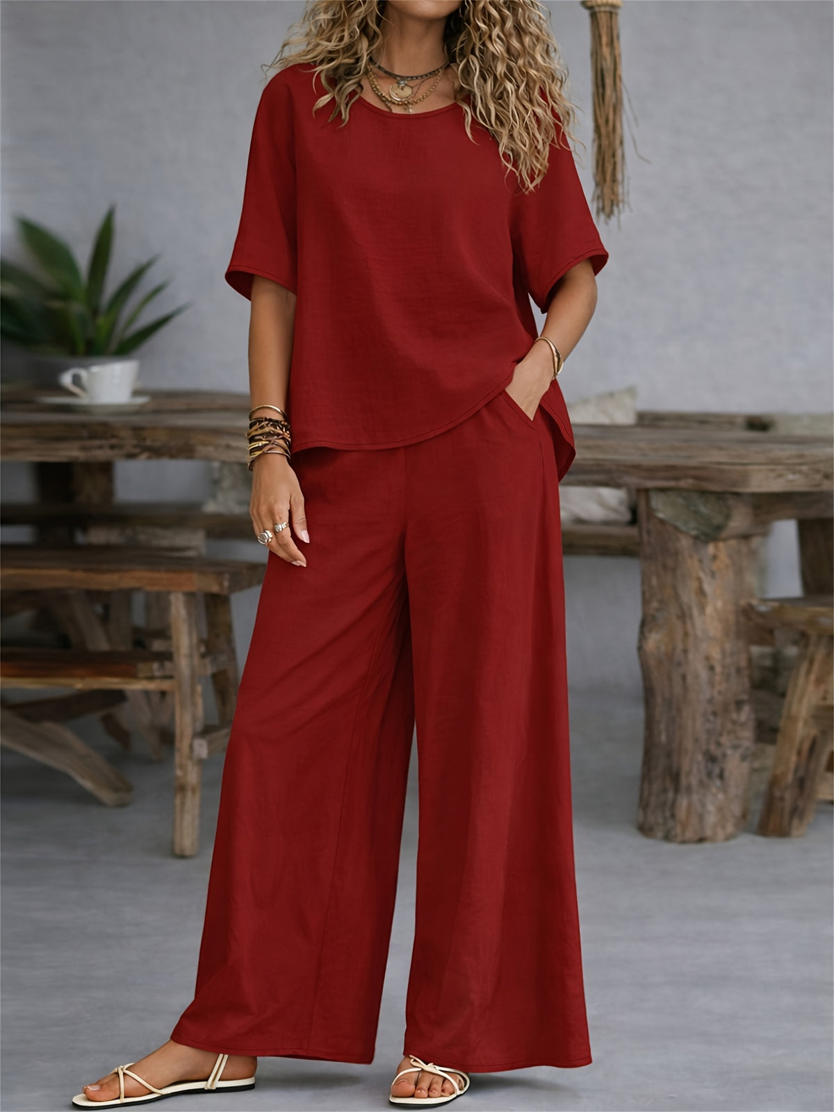 Effie™ | Relaxed Wide-Leg Two Piece Set