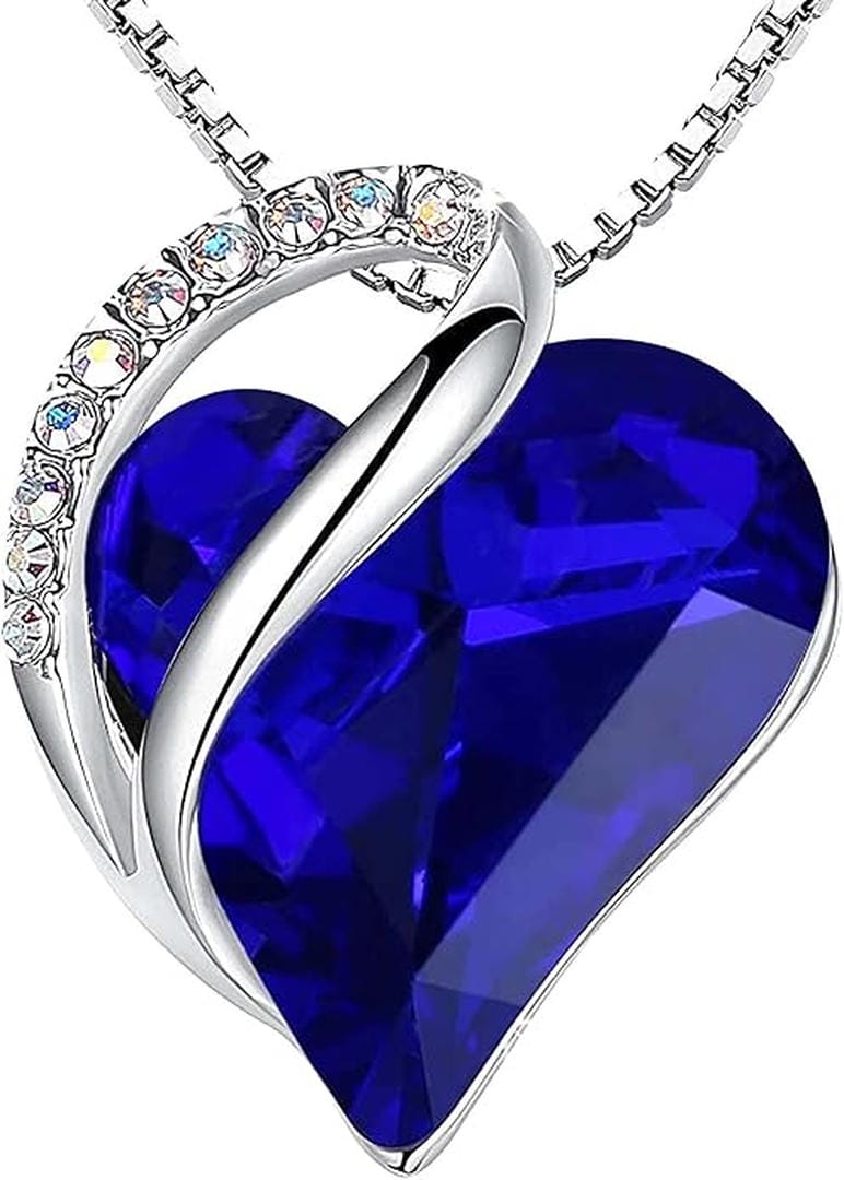 Infinity Heart Sapphire Necklace