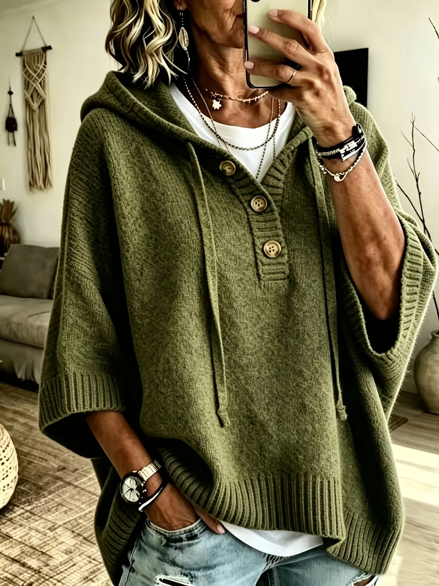 Gilda™ | Puff Sleeve Hooded Sweater