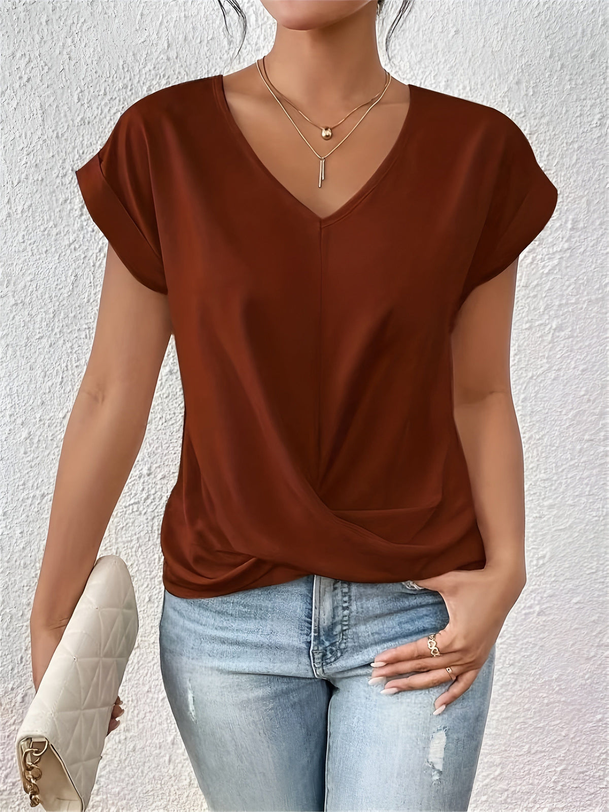 Colorful V-Neck Tee