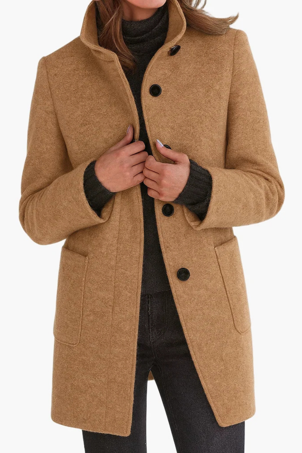 Rachael™ | Classic Button Front Longline Winter Coat