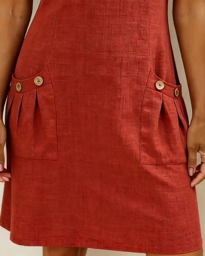 Cassiana™ | Cotton dress with zipper
