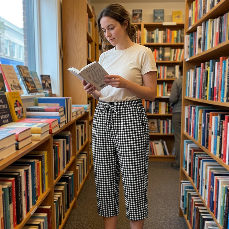 Jessy™ | Relaxed Summer Plaid Capri Pants