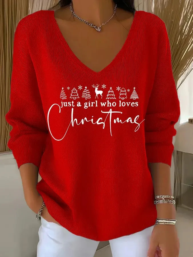 Monica | Elegant Christmas Knit Top