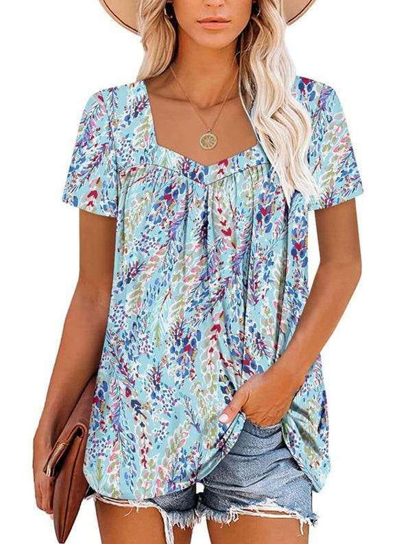 ROBIN | COZY TOP WITH SHORT SLEEVES & PRINT