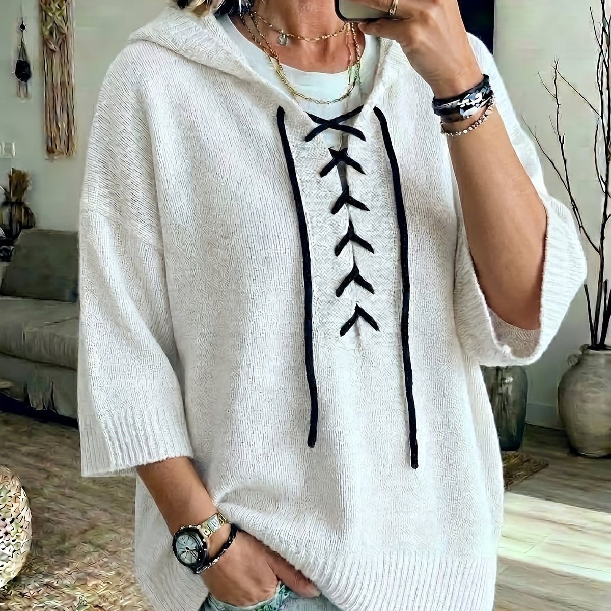 Glenda™ | Floral Batwing Hooded Cardigan
