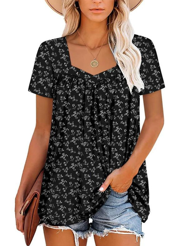 ROBIN | COZY TOP WITH SHORT SLEEVES & PRINT