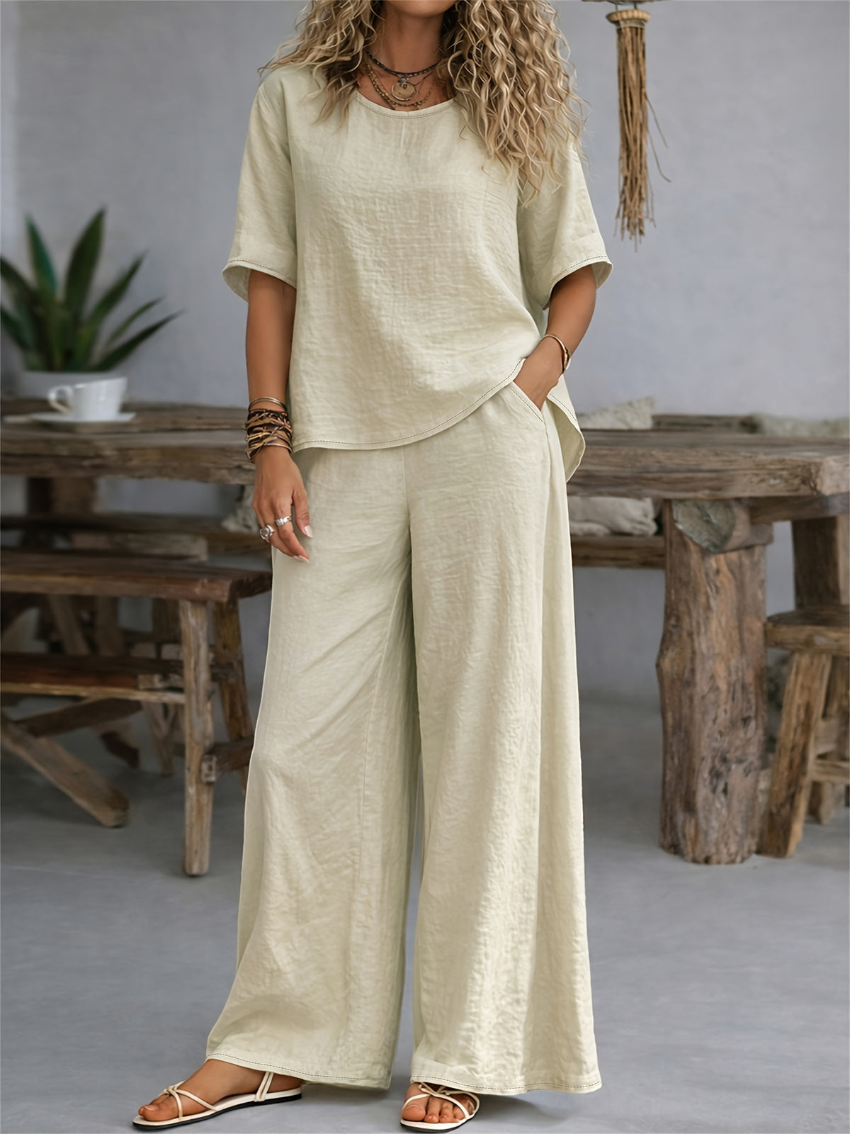 Effie™ | Relaxed Wide-Leg Two Piece Set