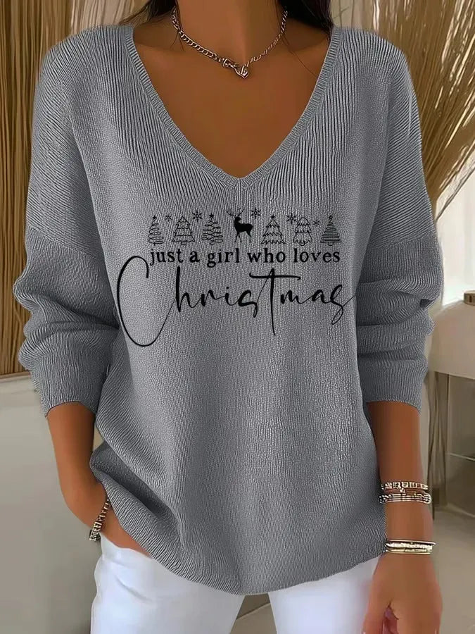 Monica | Elegant Christmas Knit Top