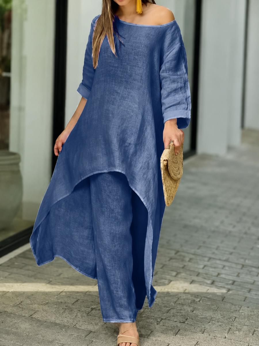 Shirley™ | Flowy Asymmetrical Two Piece Set