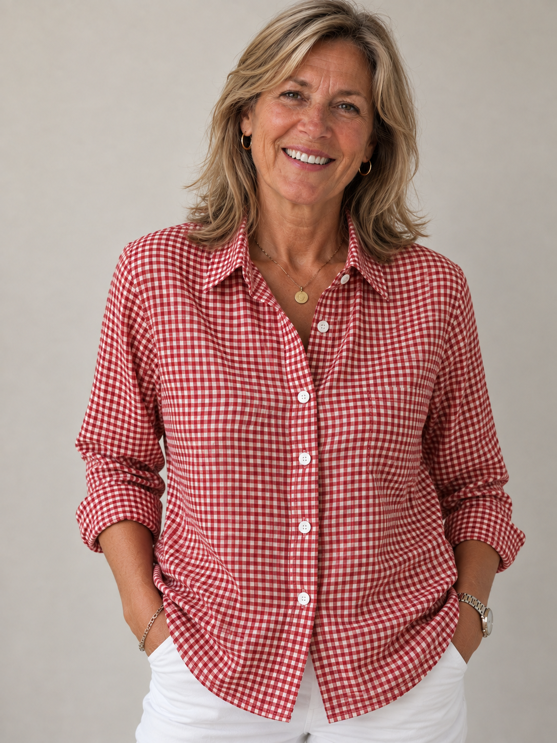 Susan™ | Checkered Button Shirt