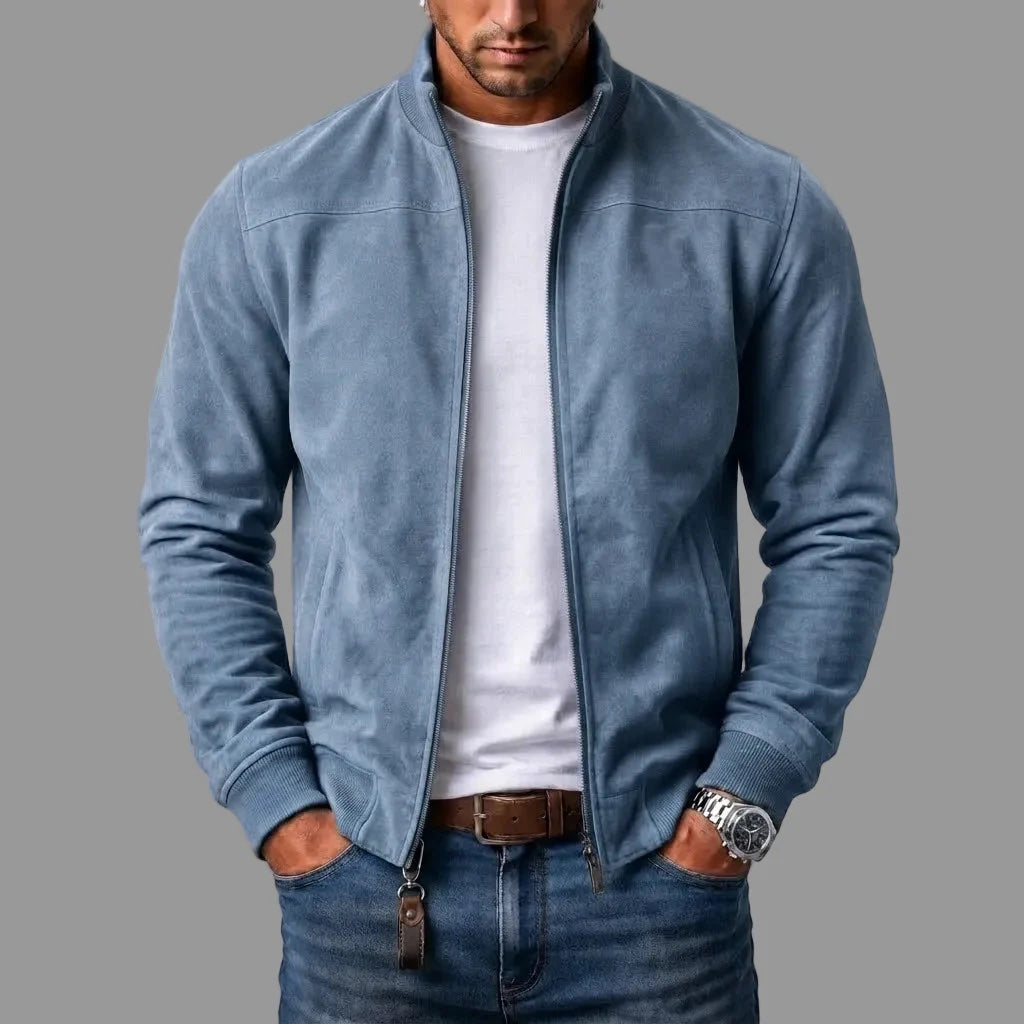 Austin™ | Classic Suede Look Zip Front Jacket