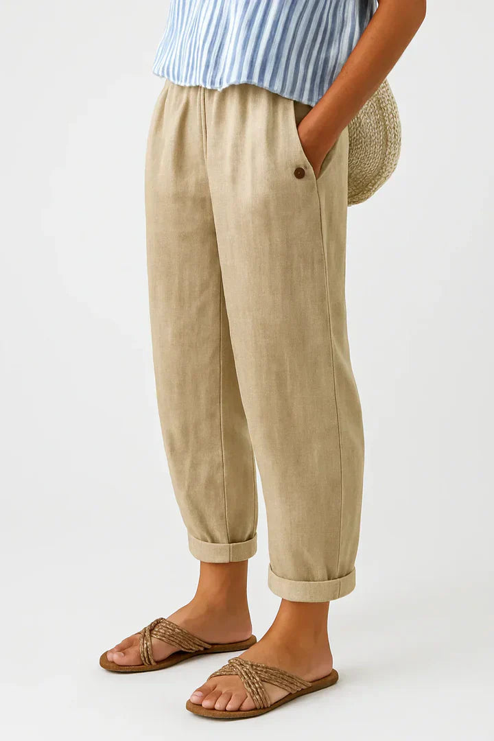 Sophia | Linen Blend Trousers