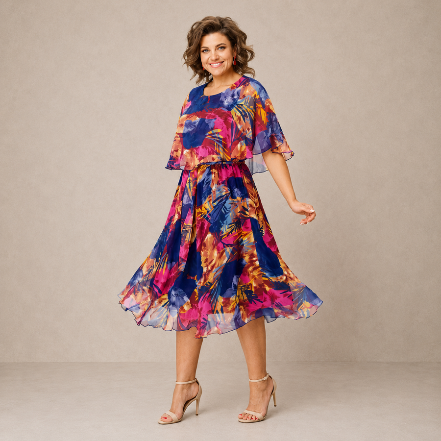Molly™ | Colorful Floral Midi Dress