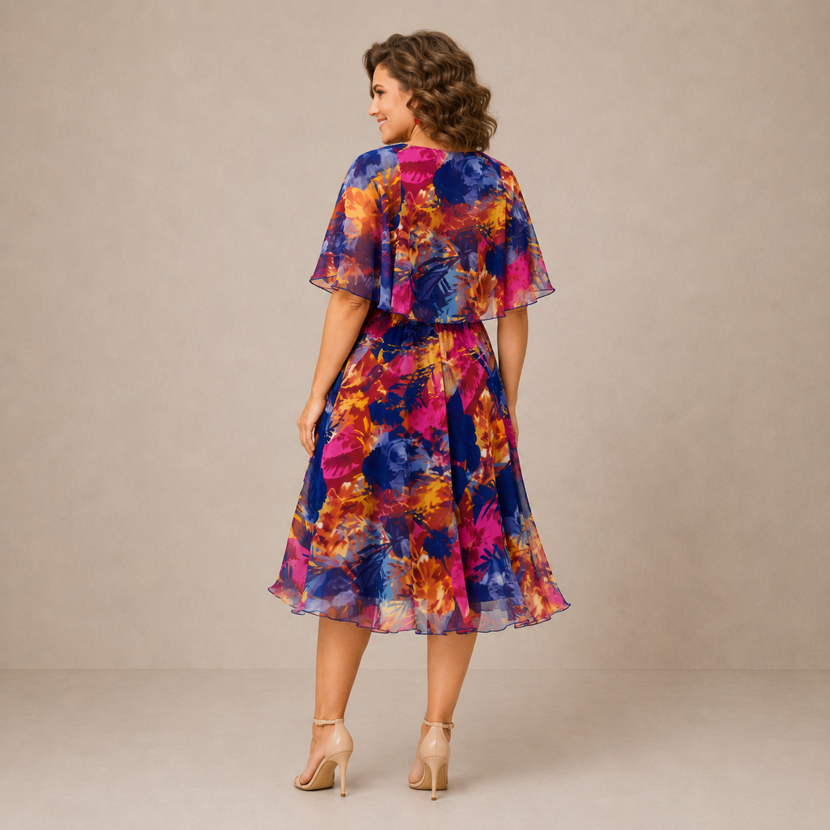 Molly™ | Colorful Floral Midi Dress