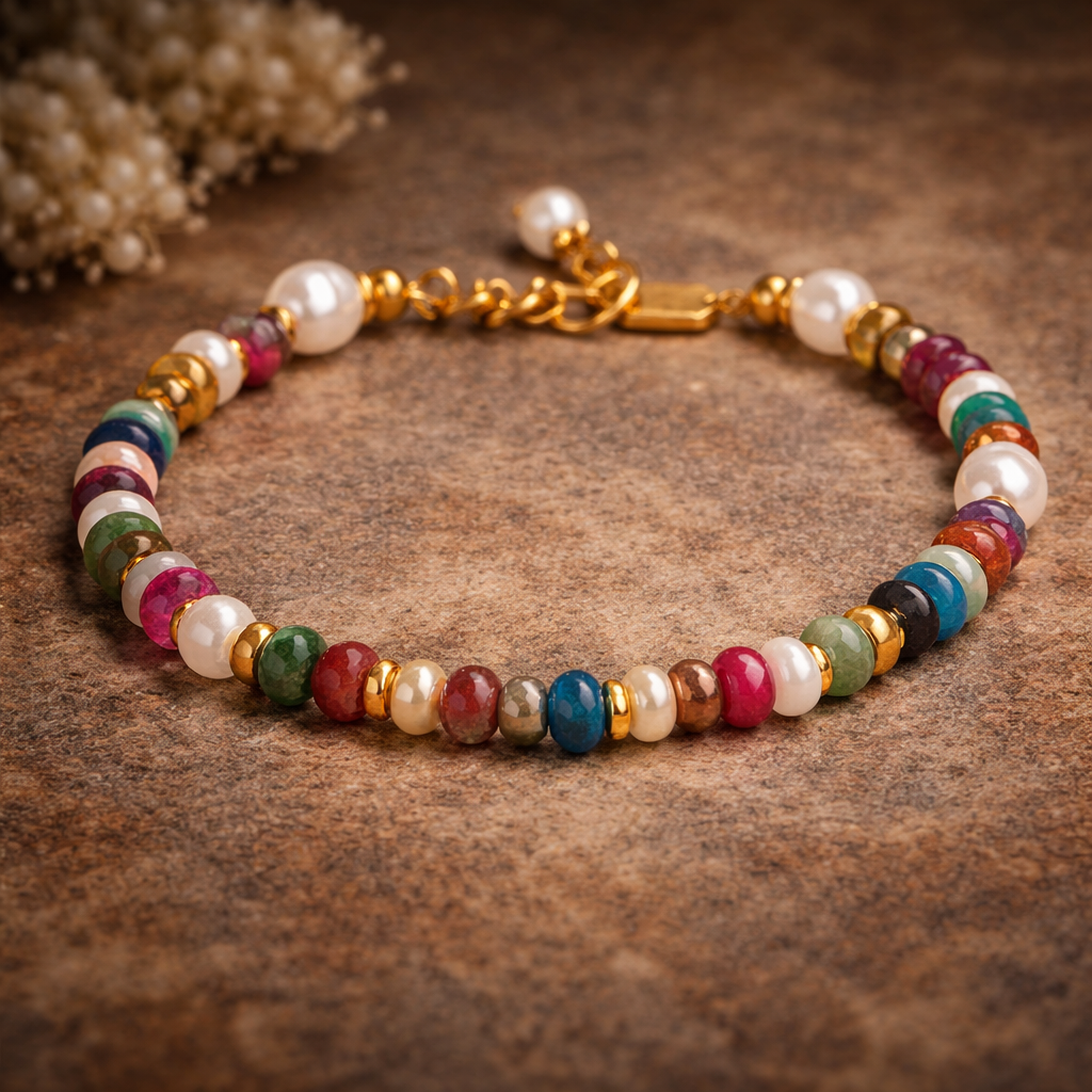 The Aura - Tourmaline and Pearl Bracelet