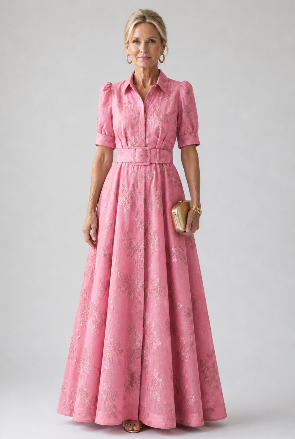 Jodi™ | Belted Floral Maxi Dress