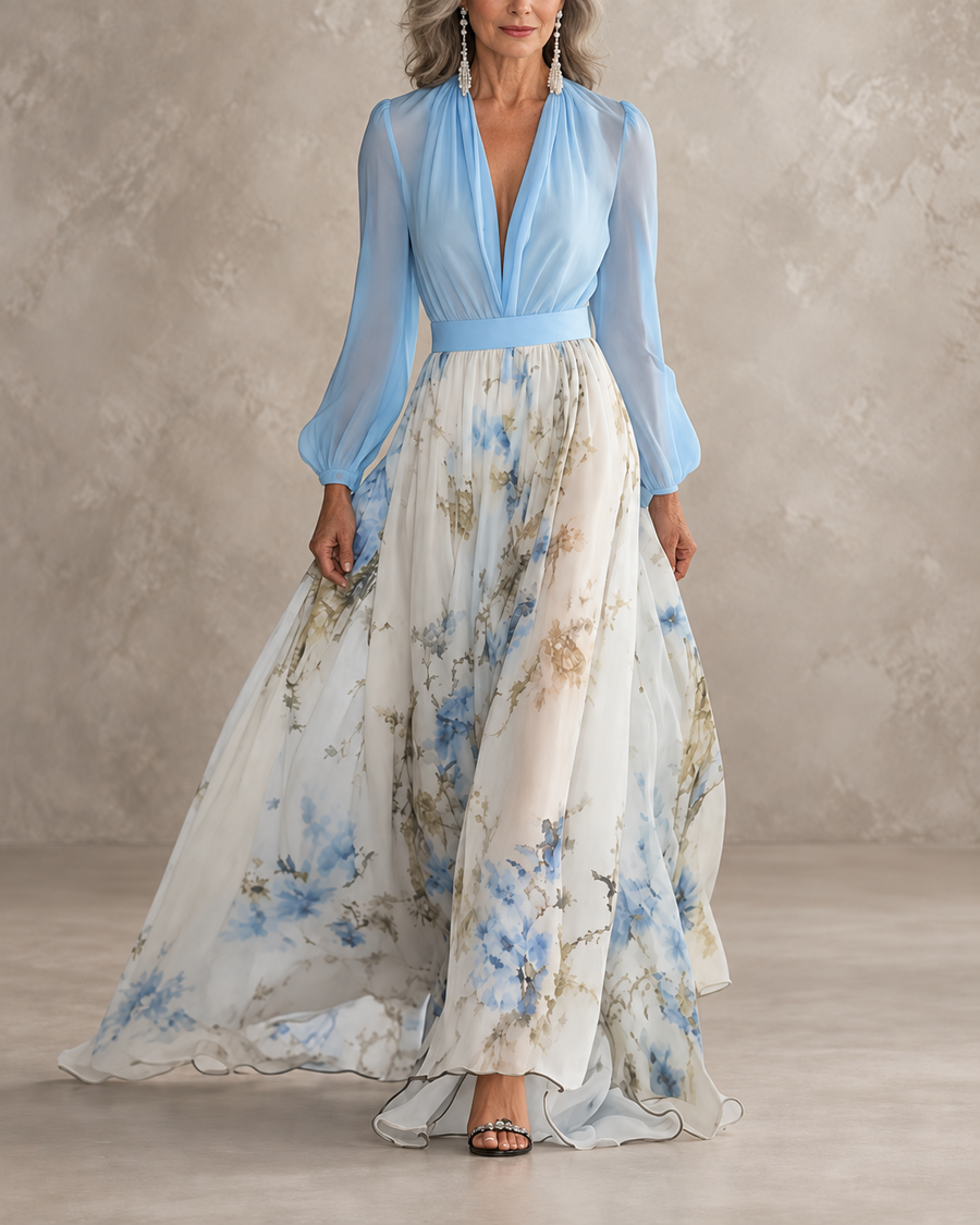 MORWENNA | FLORAL PRINT LONG DRESS