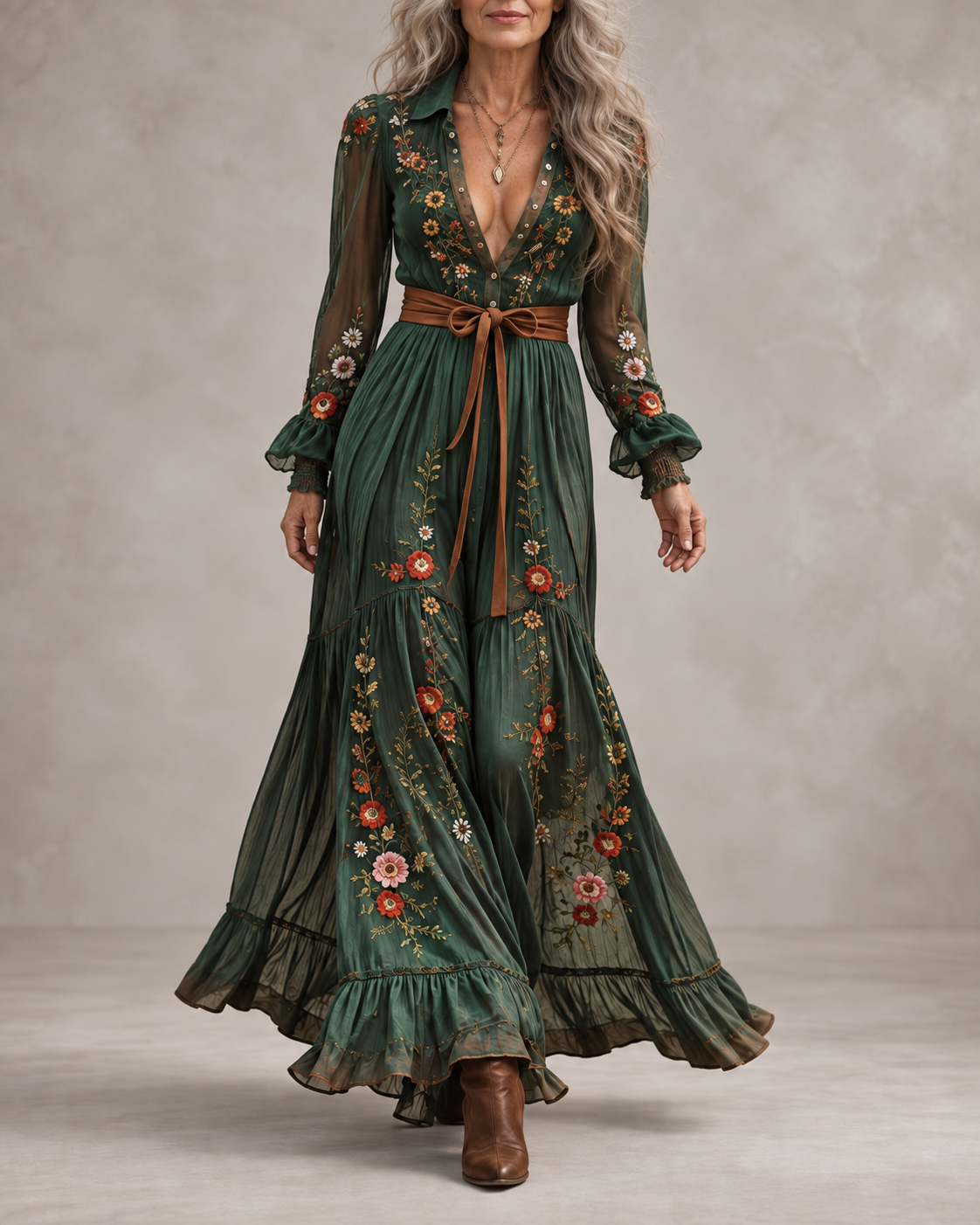 ALINA SOLEIL | ROMANTIC BOHO MAXI DRESS