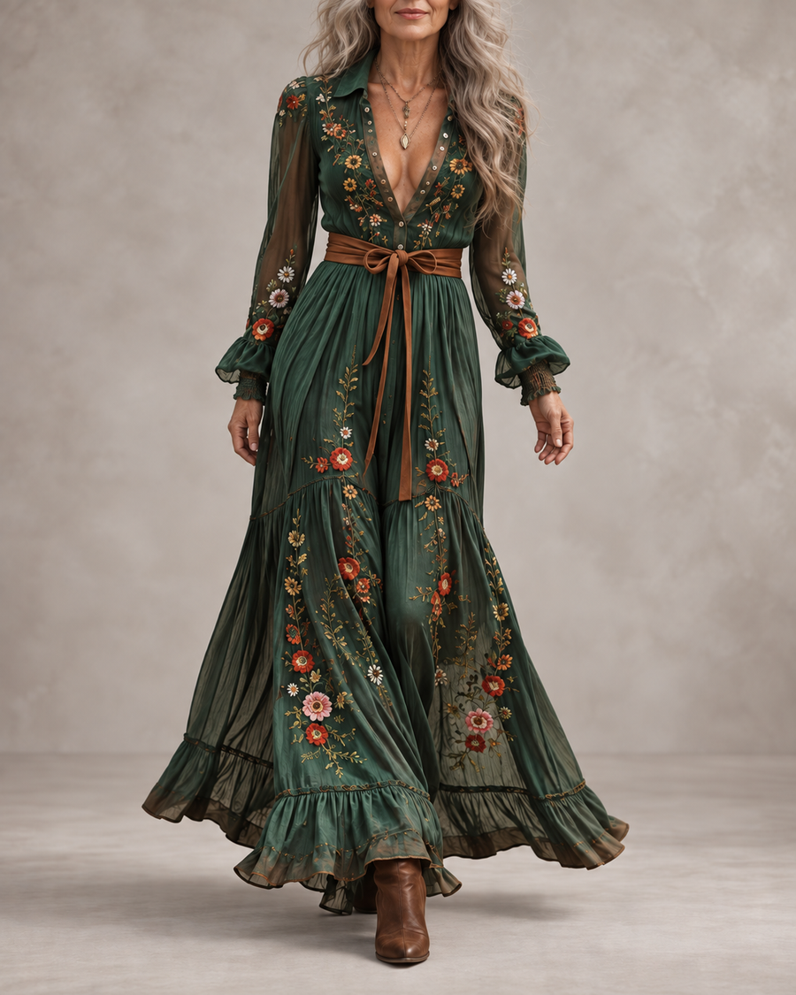 ALINA SOLEIL | ROMANTIC BOHO MAXI DRESS