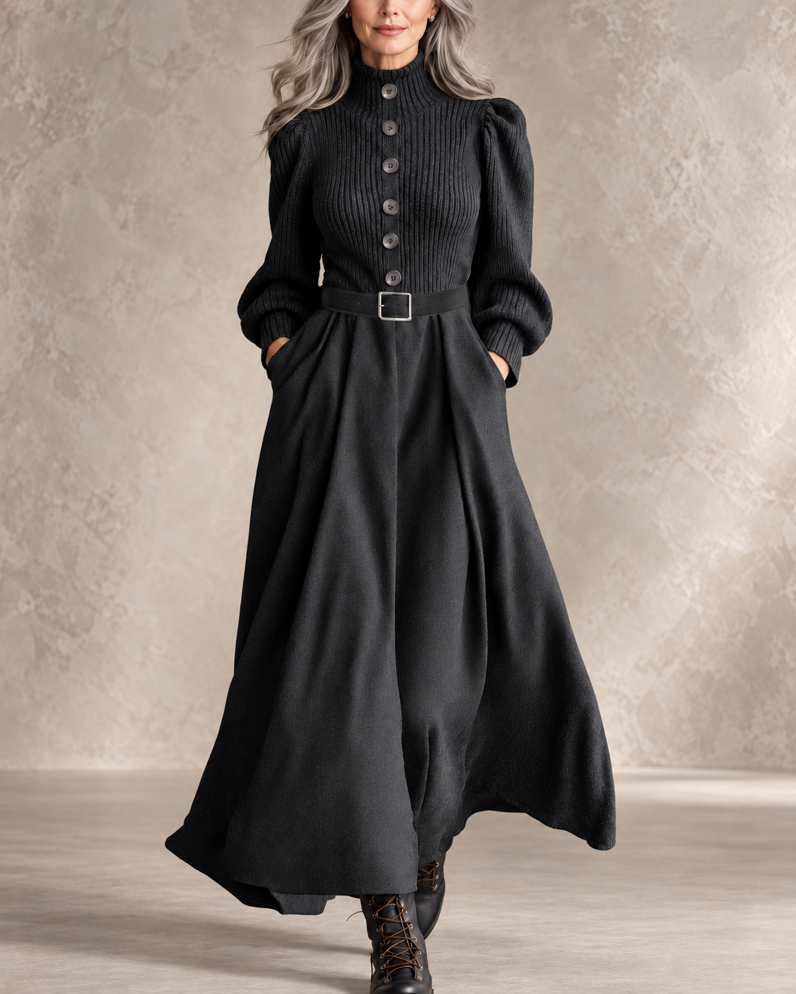 NOEL | VINTAGE WINTER DRESS WITH POCKETS