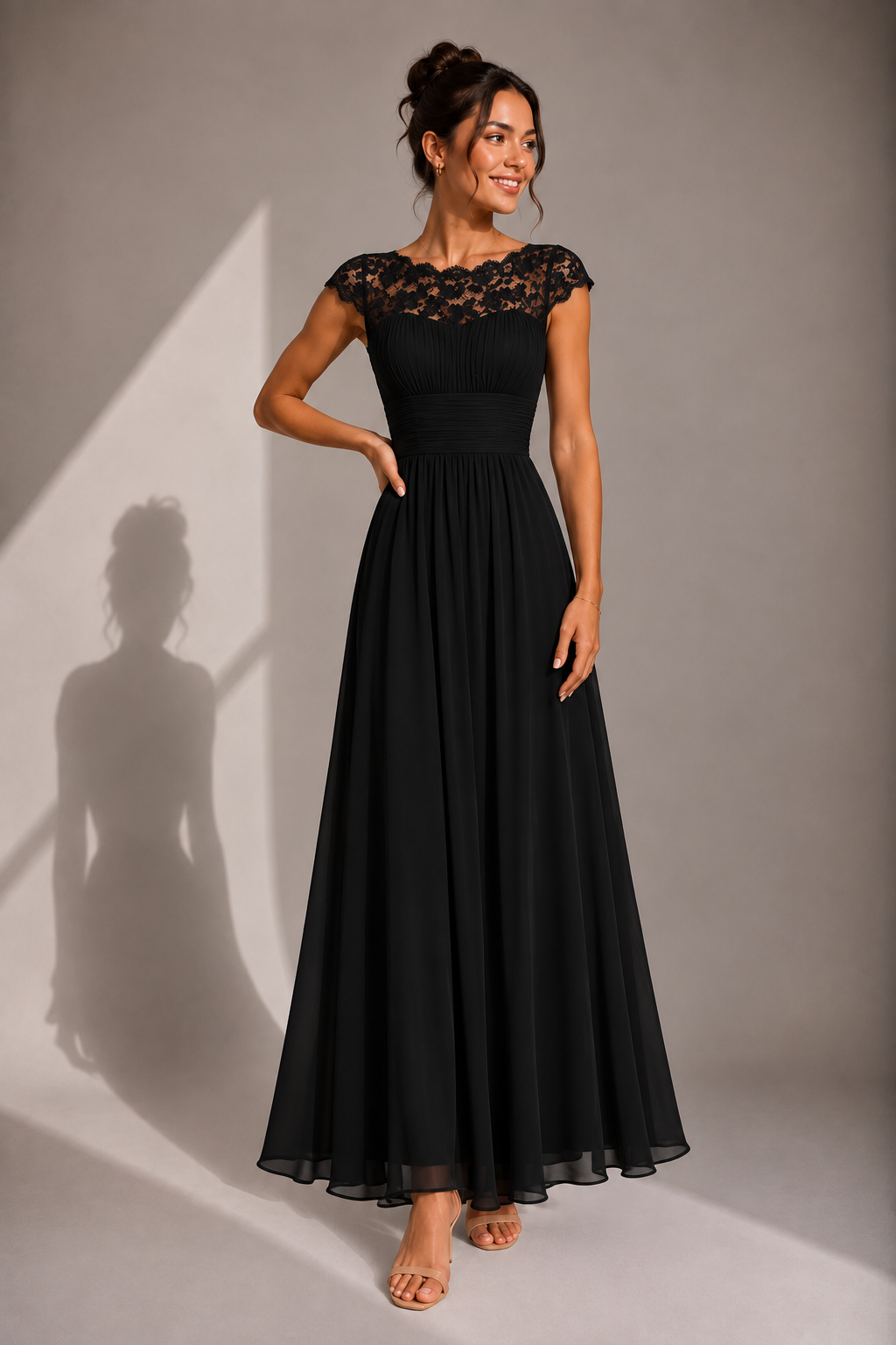 Elina™ | Lace Bodice Maxi Dress