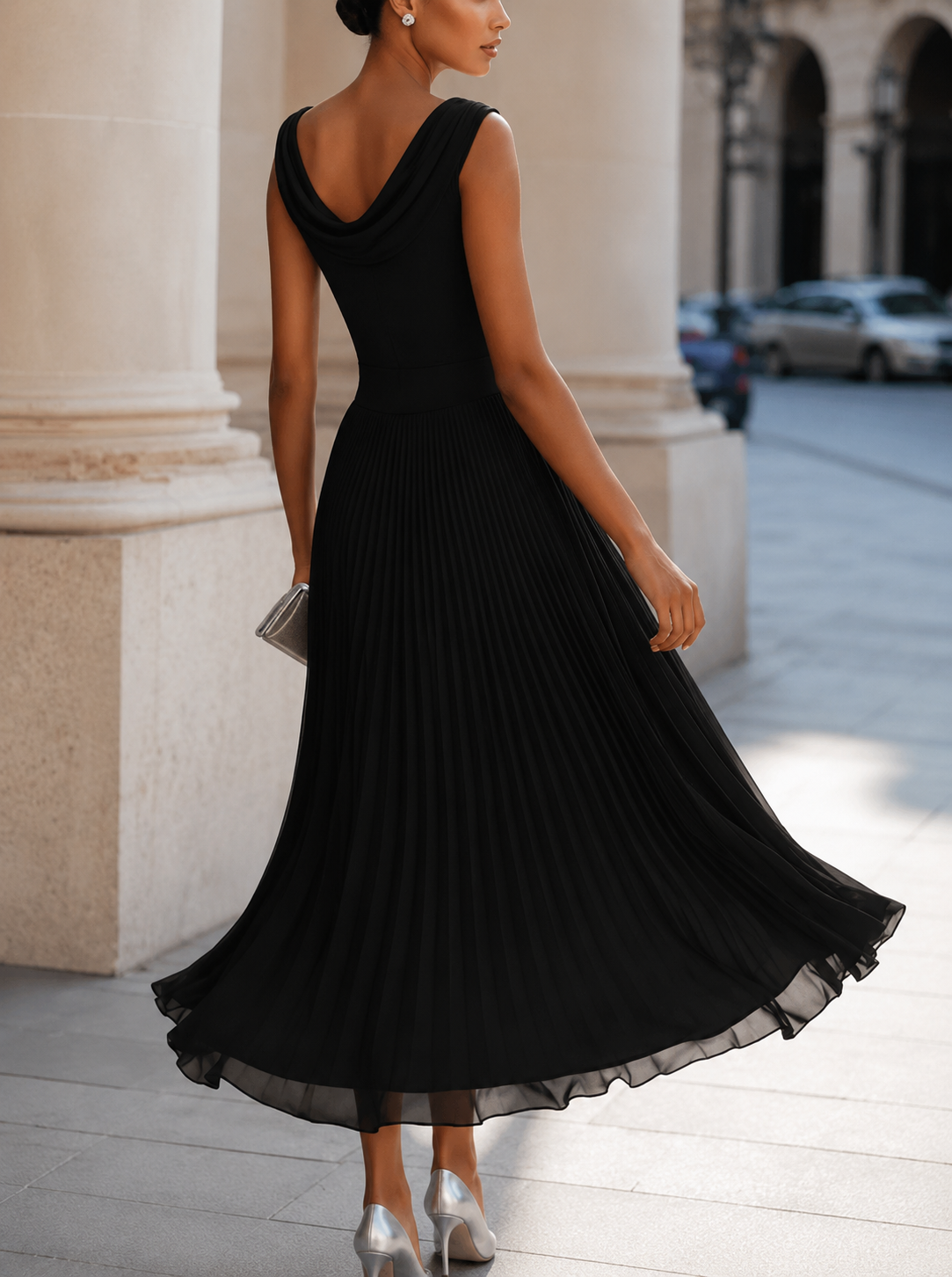 Georgina™ | Pleated Midi Dress