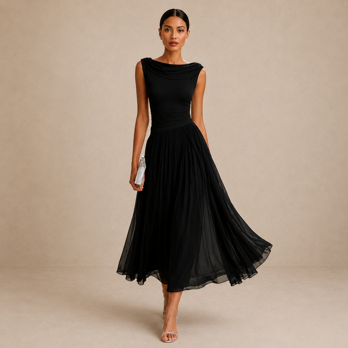 Georgina™ | Pleated Midi Dress