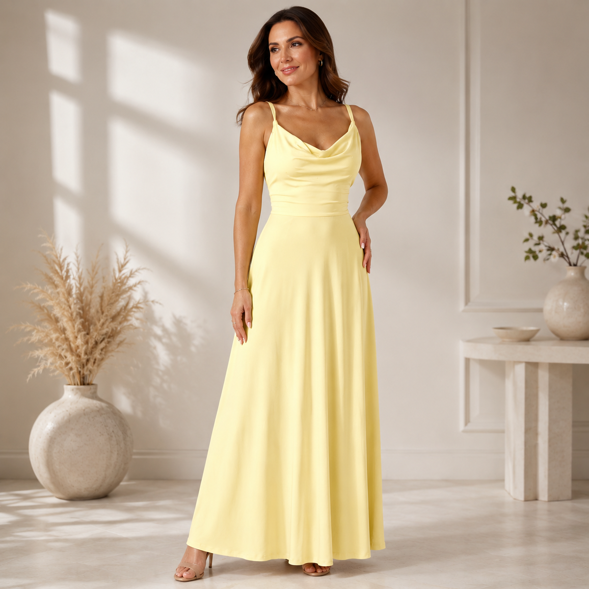 Brielle™ | Cowl-Neck Maxi Dress