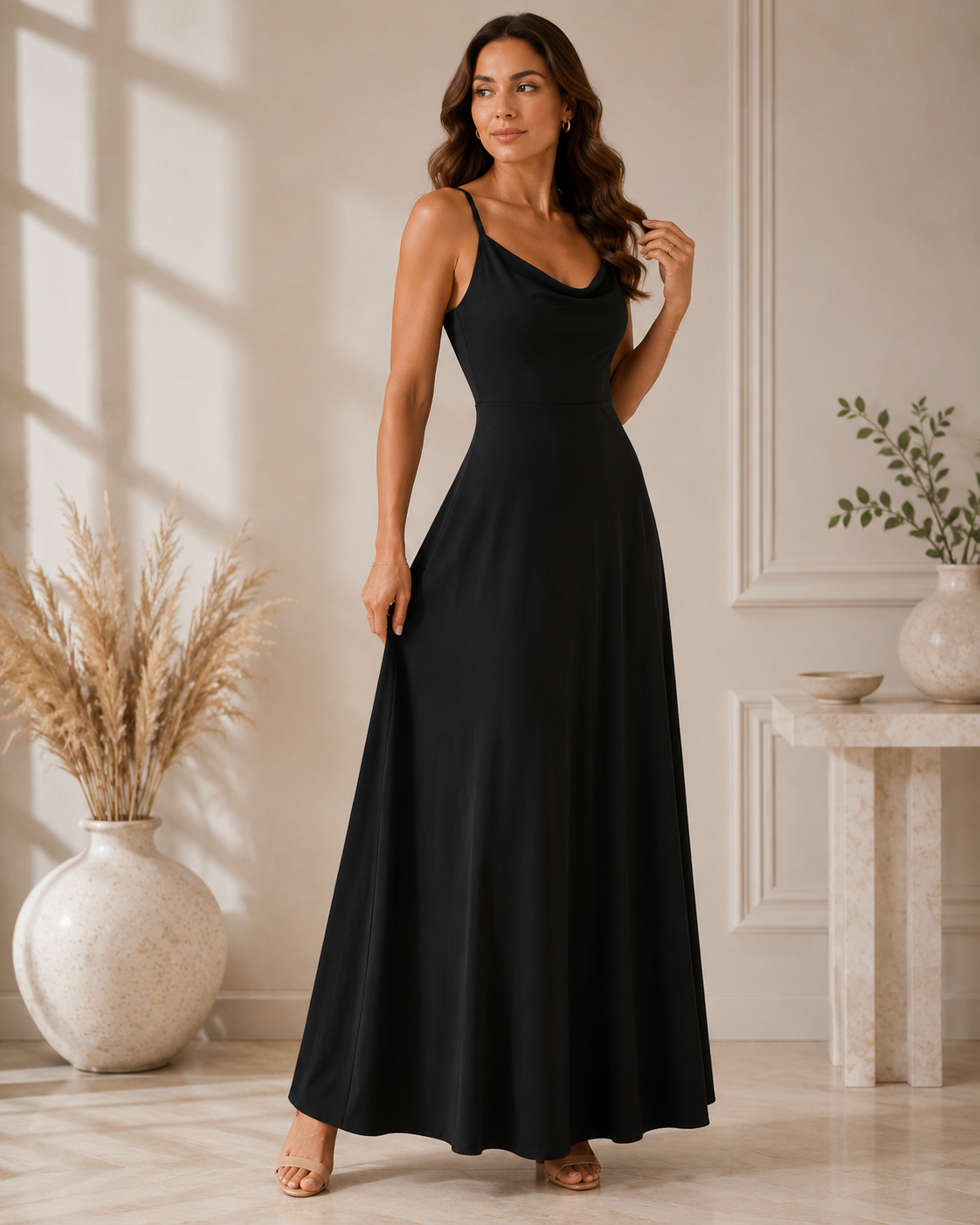 Brielle™ | Cowl-Neck Maxi Dress