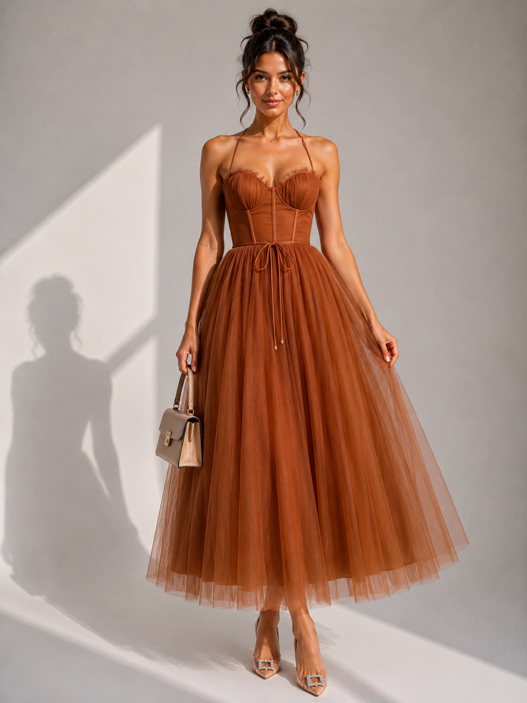 Charlotte™ | Cinched Waist Midi Dress