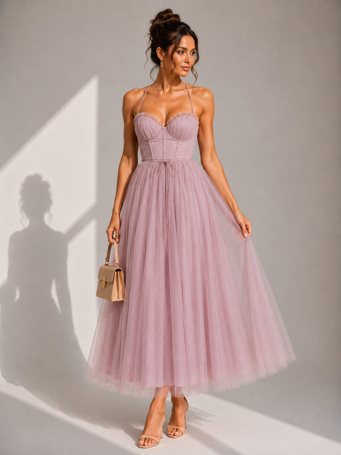 Charlotte™ | Cinched Waist Midi Dress