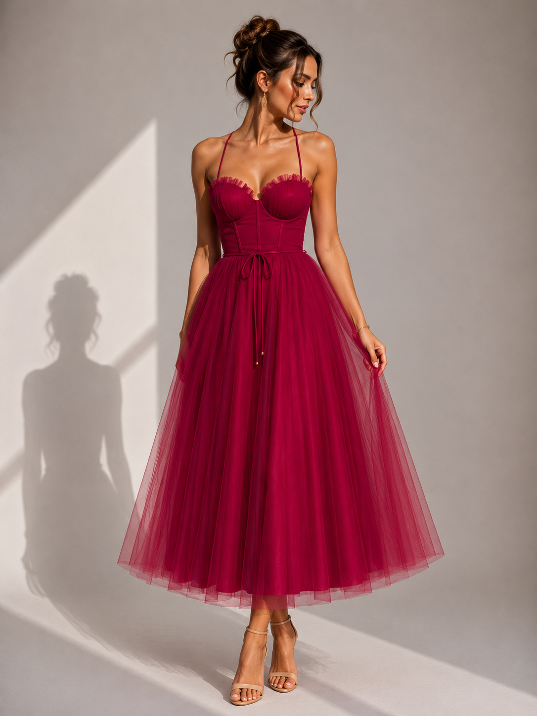 Charlotte™ | Cinched Waist Midi Dress
