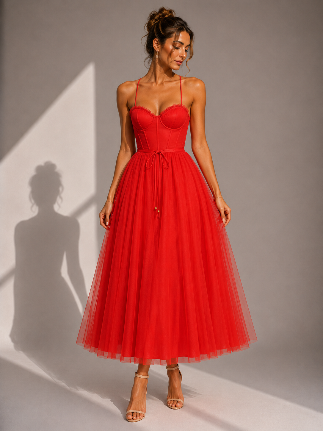 Charlotte™ | Cinched Waist Midi Dress